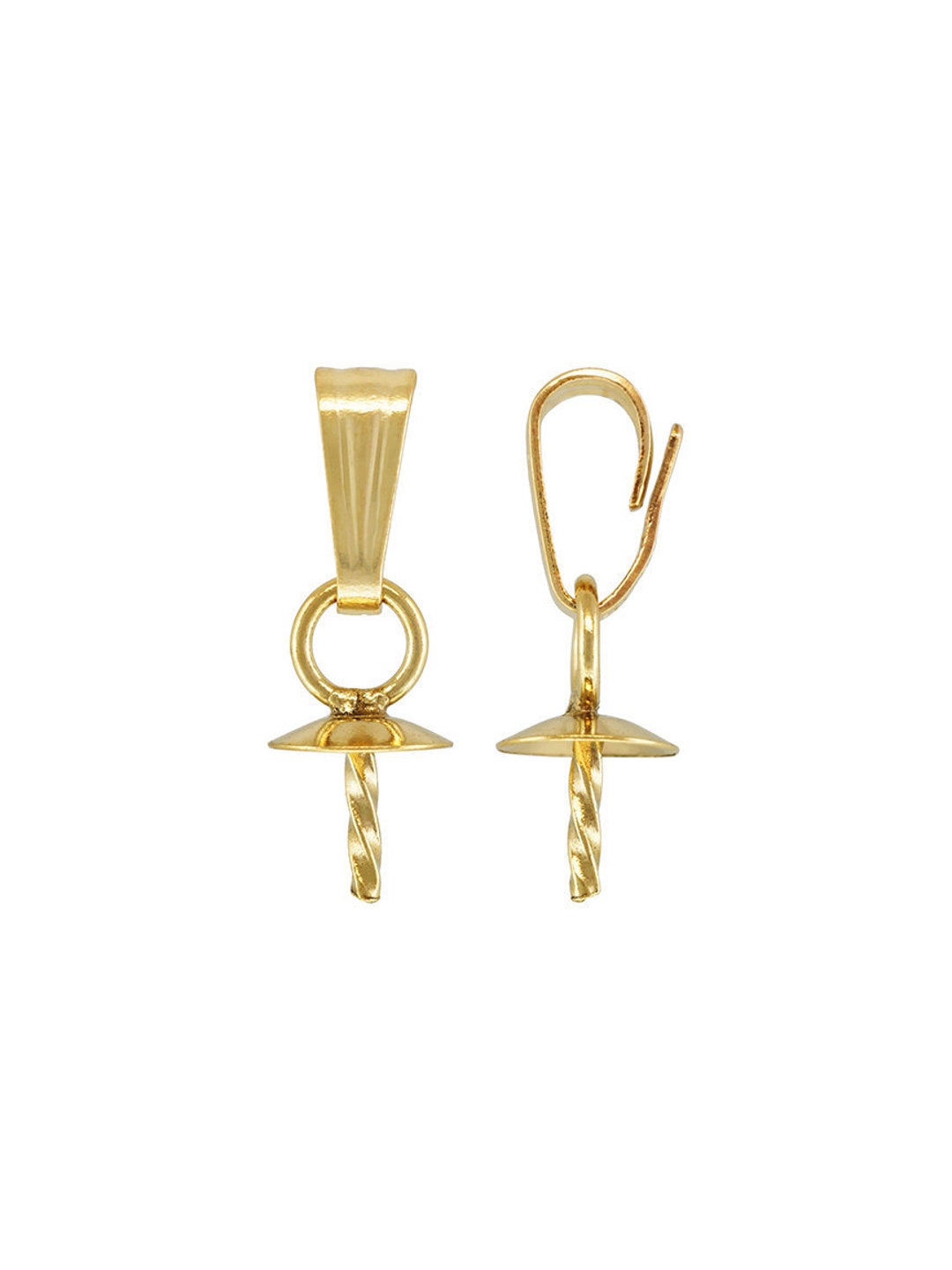 4.0mm Cup & Twist Peg Pendant, 14k Gold Filled. Made in USA