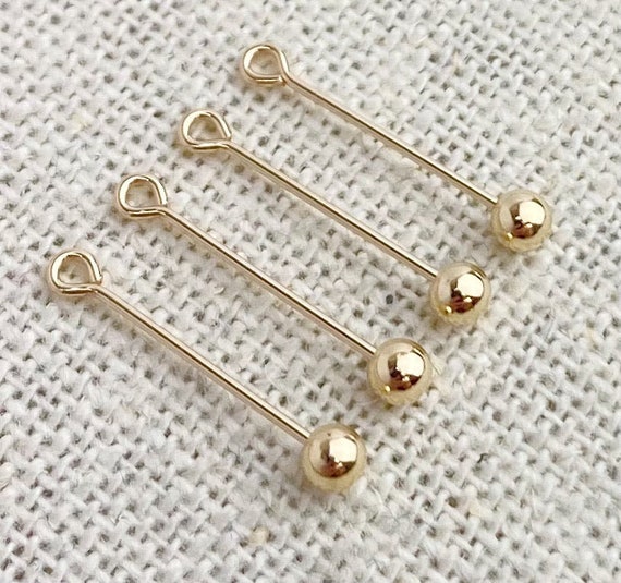 Gold Filled Threaded Ball Eyepin 22ga (.64x15mm)