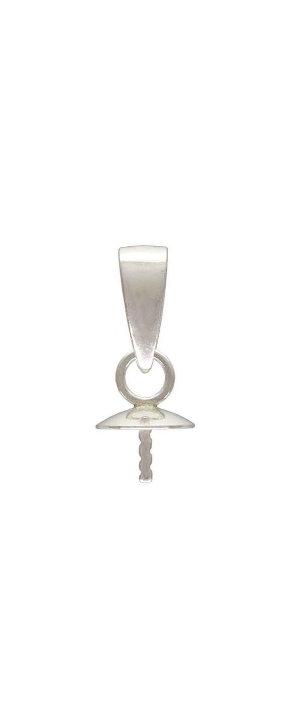 5.0mm Cup & Notched Peg Pendant AT, Sterling Silver. Made in USA. #5005884P