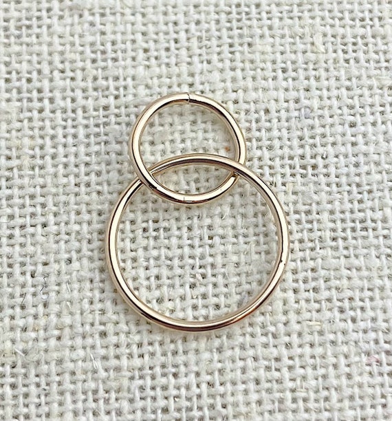 14k GF Interlocking Rings 15&10mm