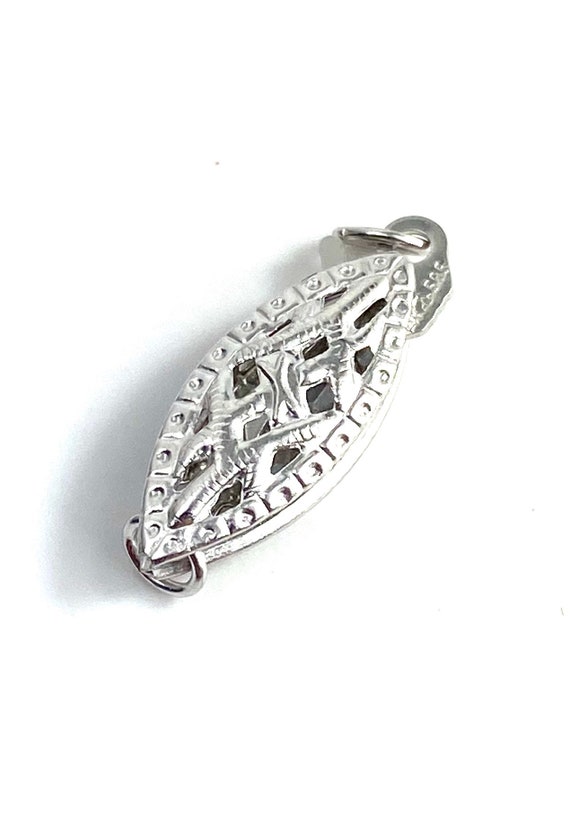 14K solid white gold clasp, SKU# 12-17-830
