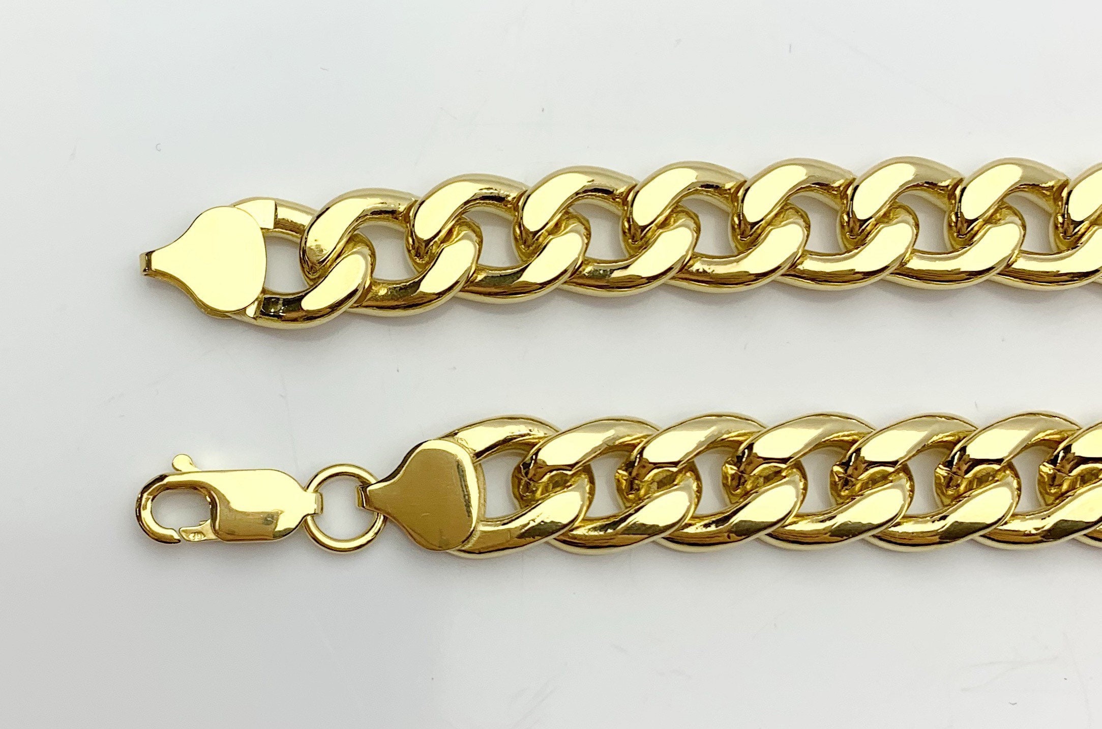 Gold curb chain bracelet womens Clearance