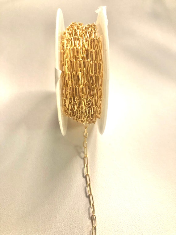 2.04x5.2mm Fine Line Elongated Cable Chain, Per Foot, 14K Gold Filled