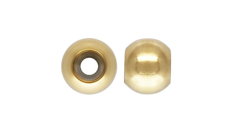 Made in USA #4004840I 14k gold filled 4.0mm Smart Bead 2.0mm Hole 1.5mm Fit