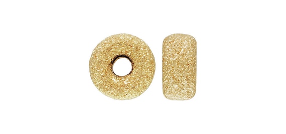 5.0mm Stardust Rondelle 1.4mm Hole, 14k gold filled. Made in USA. #4004550S