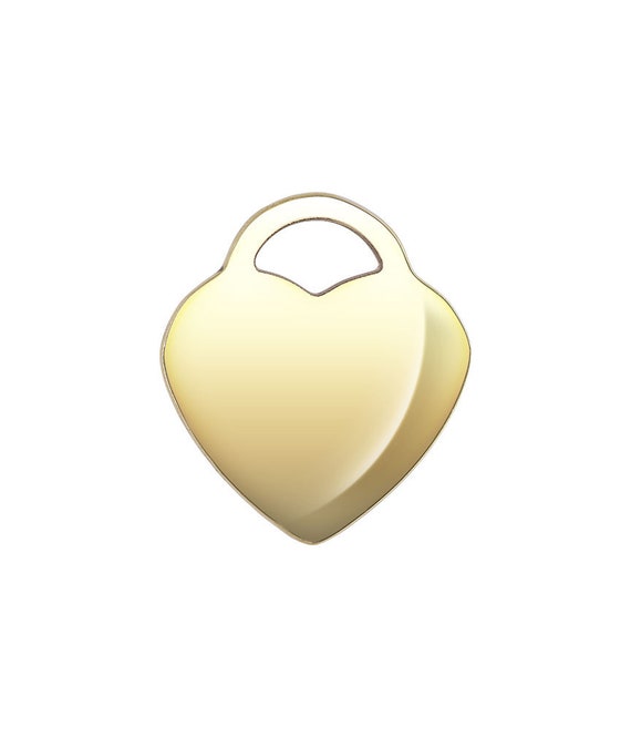 17x19.0mm Heart Disc (0.5mm Thick), 14k gold filled. Made in USA. #4005854L