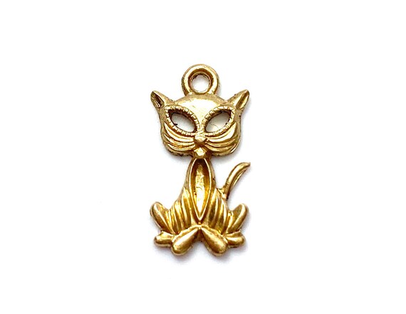 14KGF cat charm , 14K gold filled , Sku # 518