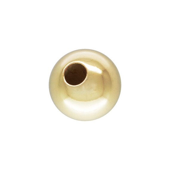 6.0mm Bead 1.5mm Hole,  14k gold filled. Made in USA. #4004760