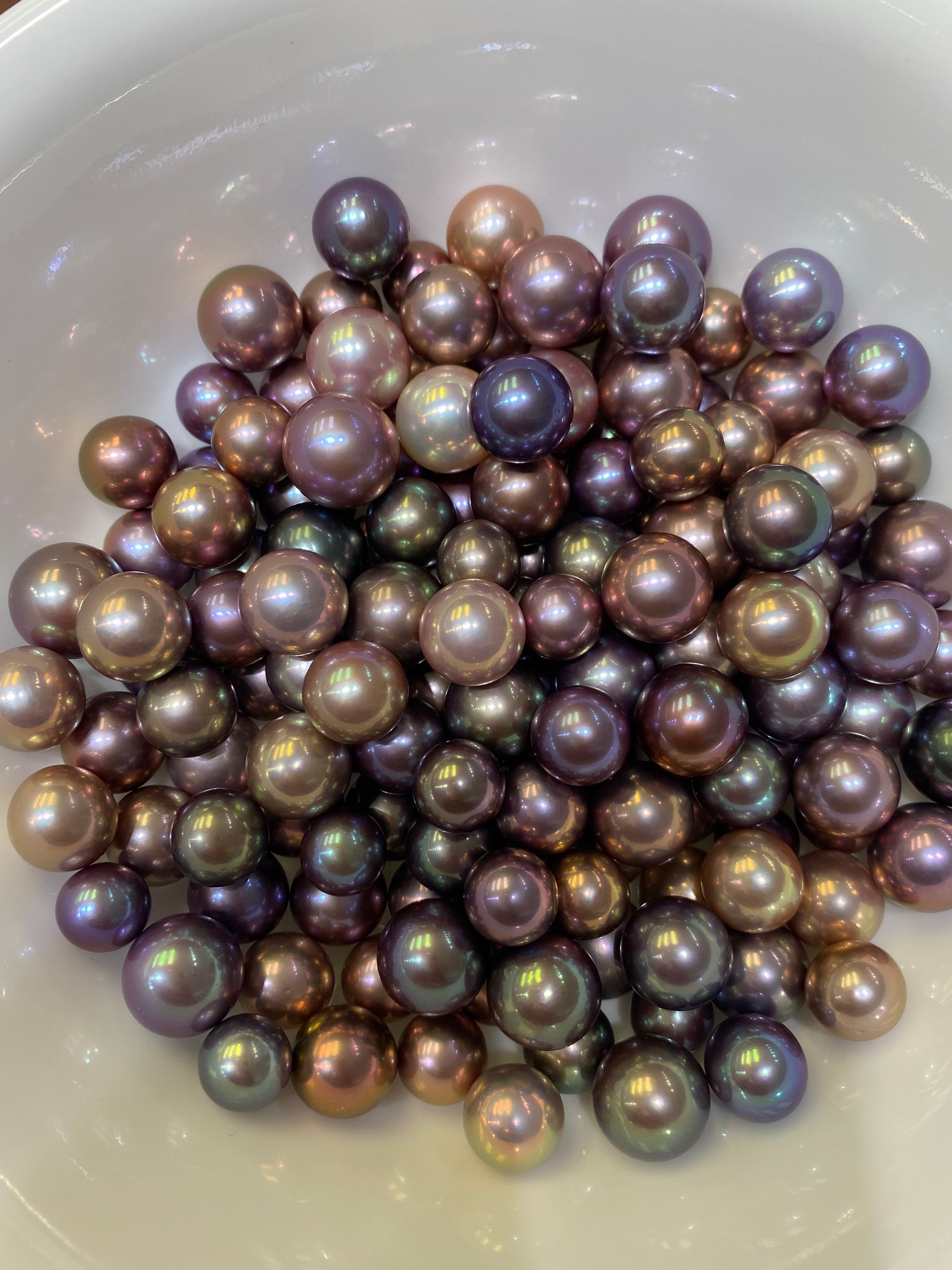 AAAAA Edison Pearls Top Gem 11 14mm Round 100 Natural Colors