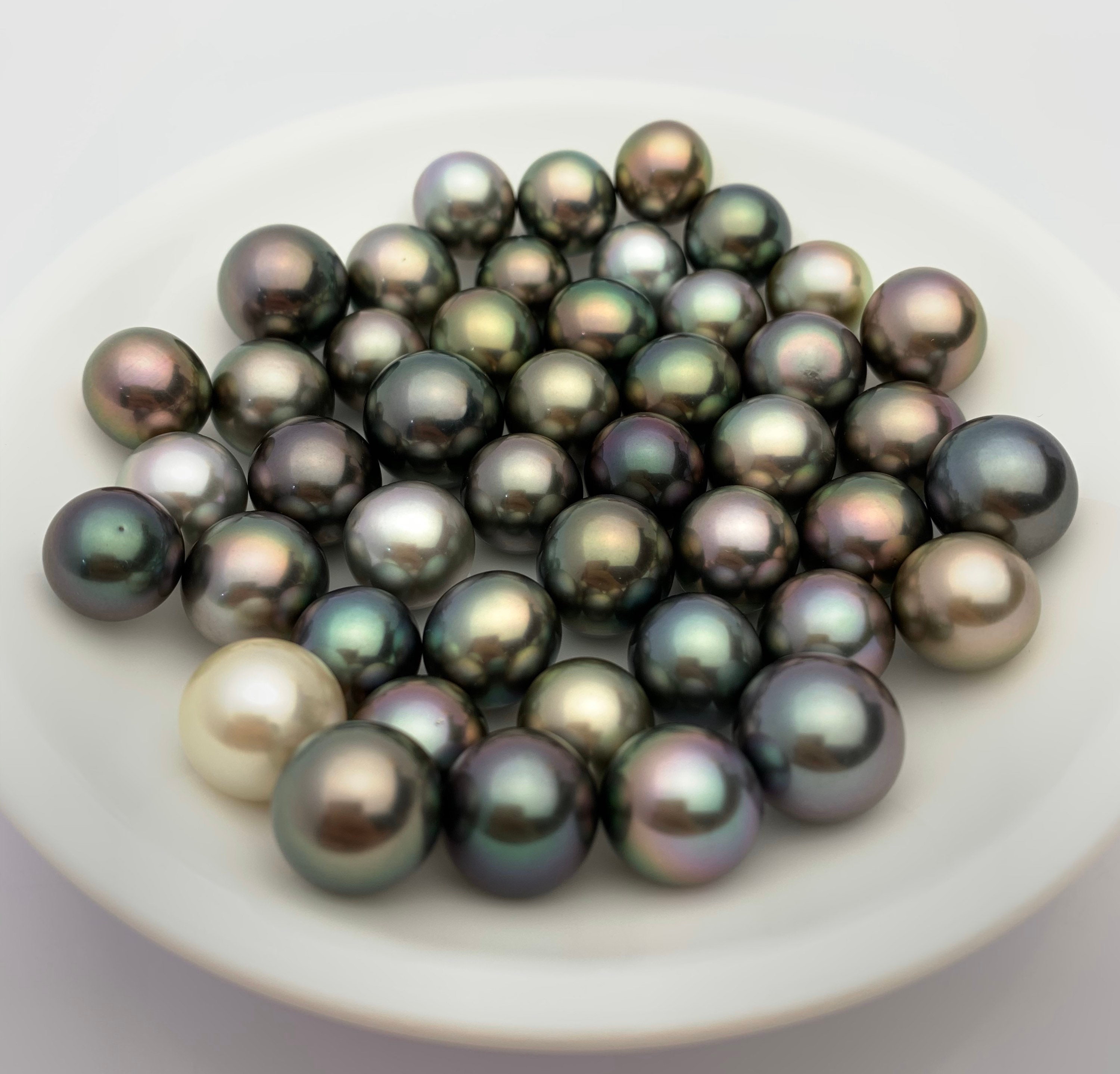 Tahitian Pearls AAA, Near round, Oval Shape in AAA Quality, 12-14mm ...
