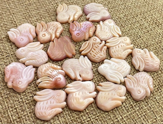 Mother of Pearl Bunny Charm Sku#M138