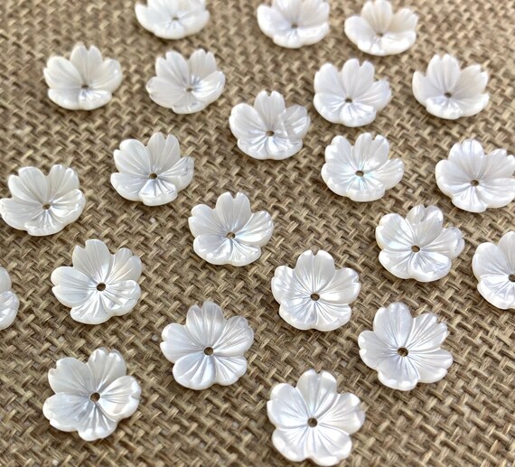 Mother of Pearl Flower Charms Sku#M83