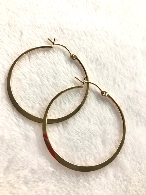 14KGF Hoop Earrings