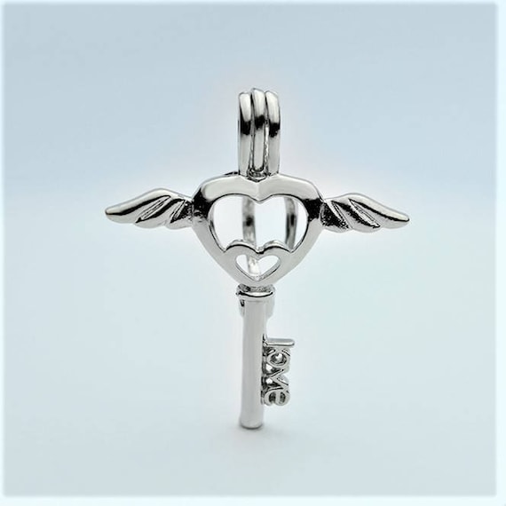 Cage Pendant for 5mm to 7.5mm loose pearl Key2 (CP79)