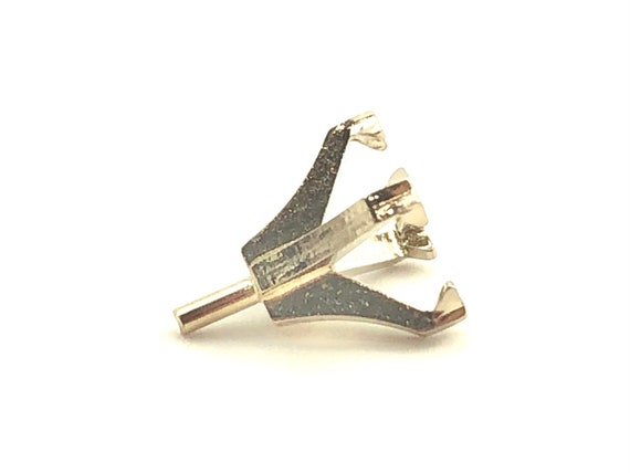 14K White Gold SQ CENTER HD W/Peg V-End Sku#75CT 971-5
