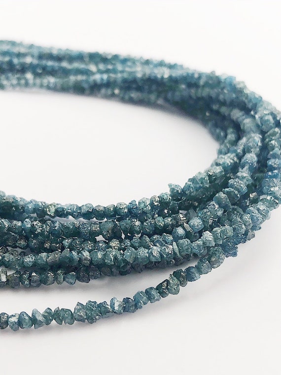 HALF OFF SALE - Blue Diamond Gemstone Beads, Full Strand, 14"