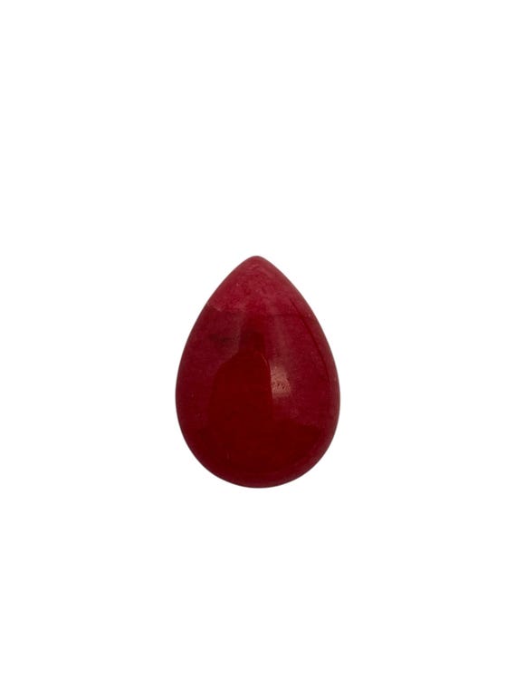 Ruby Cabochon,Jade Gemstone, tear drop shape Jade Gemstone . SKU#M1953