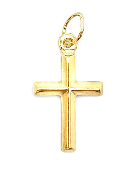 14KGF Cross Charm , Sku#2108-C