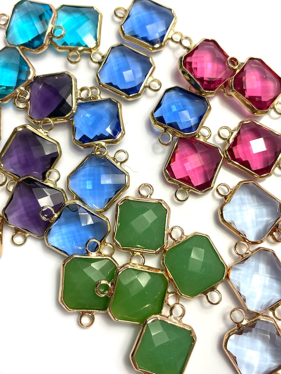Square crystal jewel