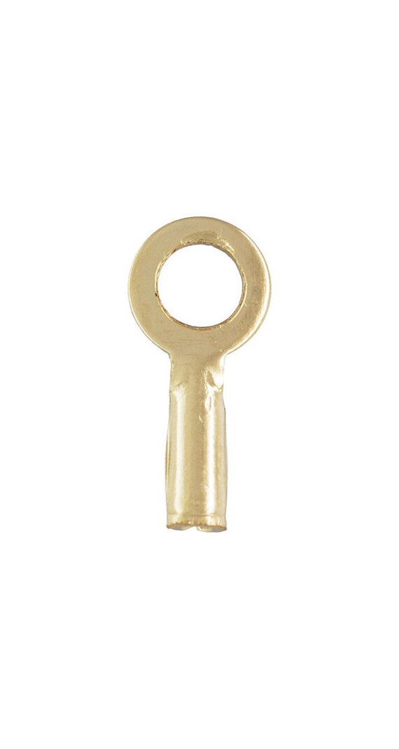 Crimp Endcap w/Ring (0.48mm ID), 14k gold filled. Made in USA. #400080