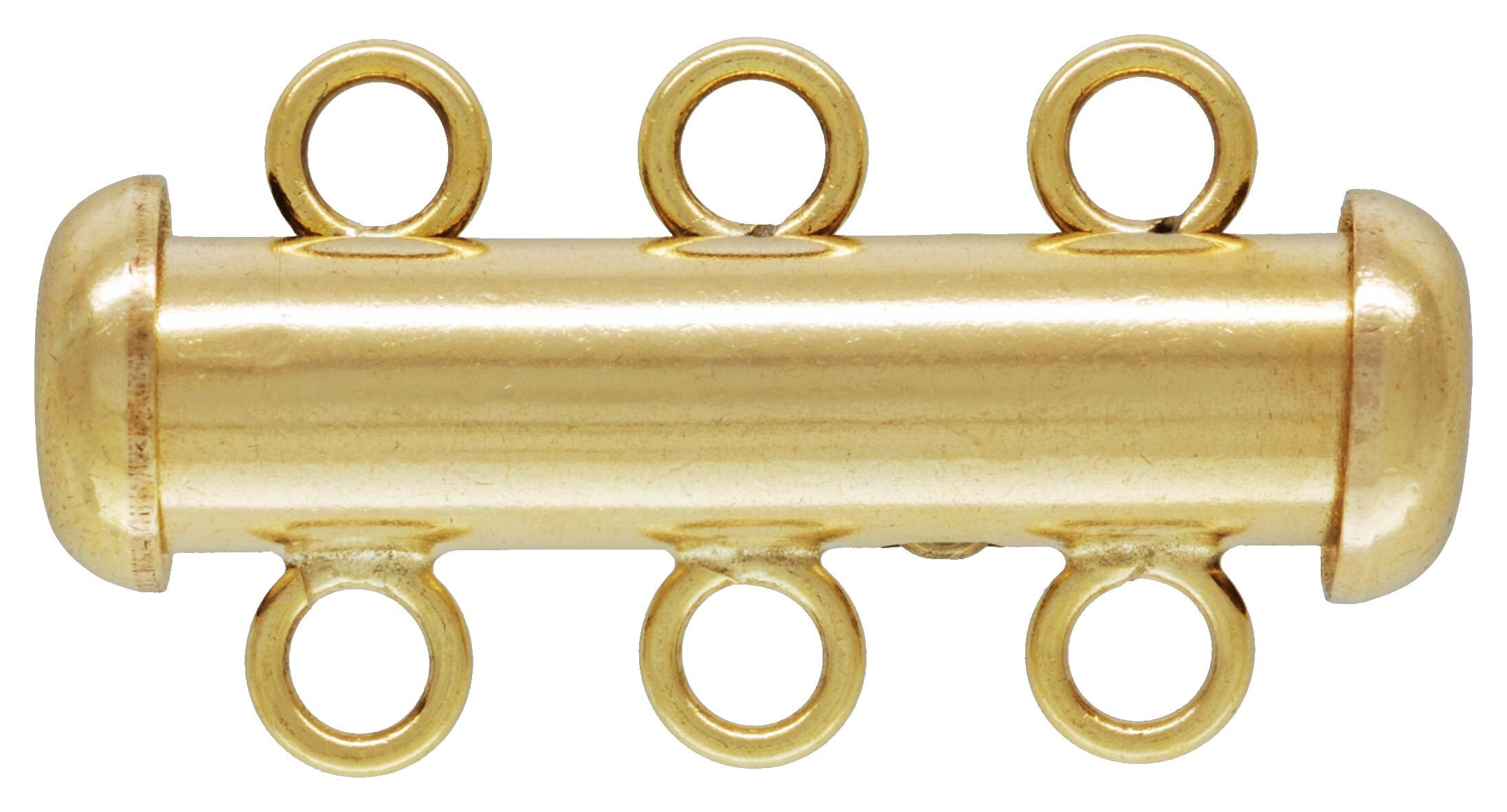 4.3x20.0mm Tube Clasp 3 Row, 14K Gold Filled, Made in USA. 40035803R