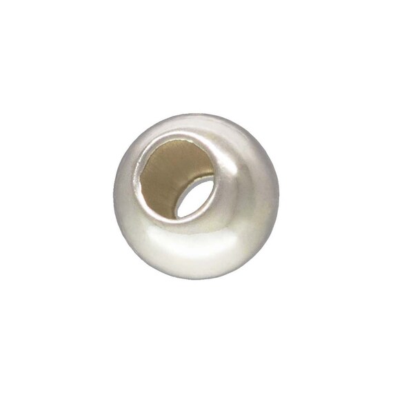 3.0mm Bead Light 1.2mm Hole, Sterling Silver. Made in USA. #50012031