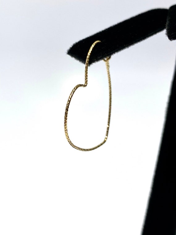 Sparkle Heart Shape Hoop 14K gold filled(14KGF ) Earrings sku 4011808HP1
