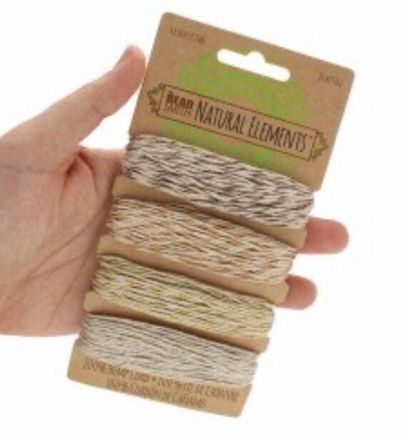 Hemp 4 color card, 1.0mm, 20lb test metallic vintage, SKU#HEMP4295