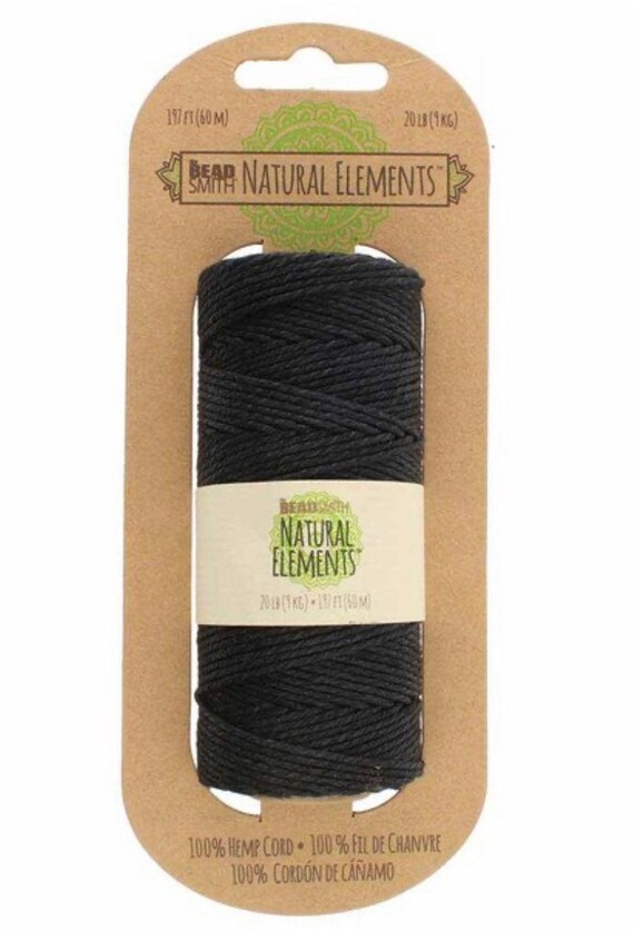 Black 50gm hemp spool, SKU#HEMP20BK