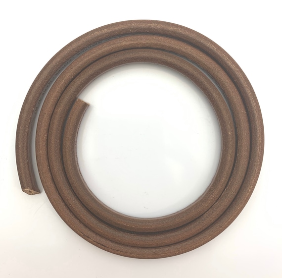 Hollow Tan Leather Cord 1 Meter - 10x7mm