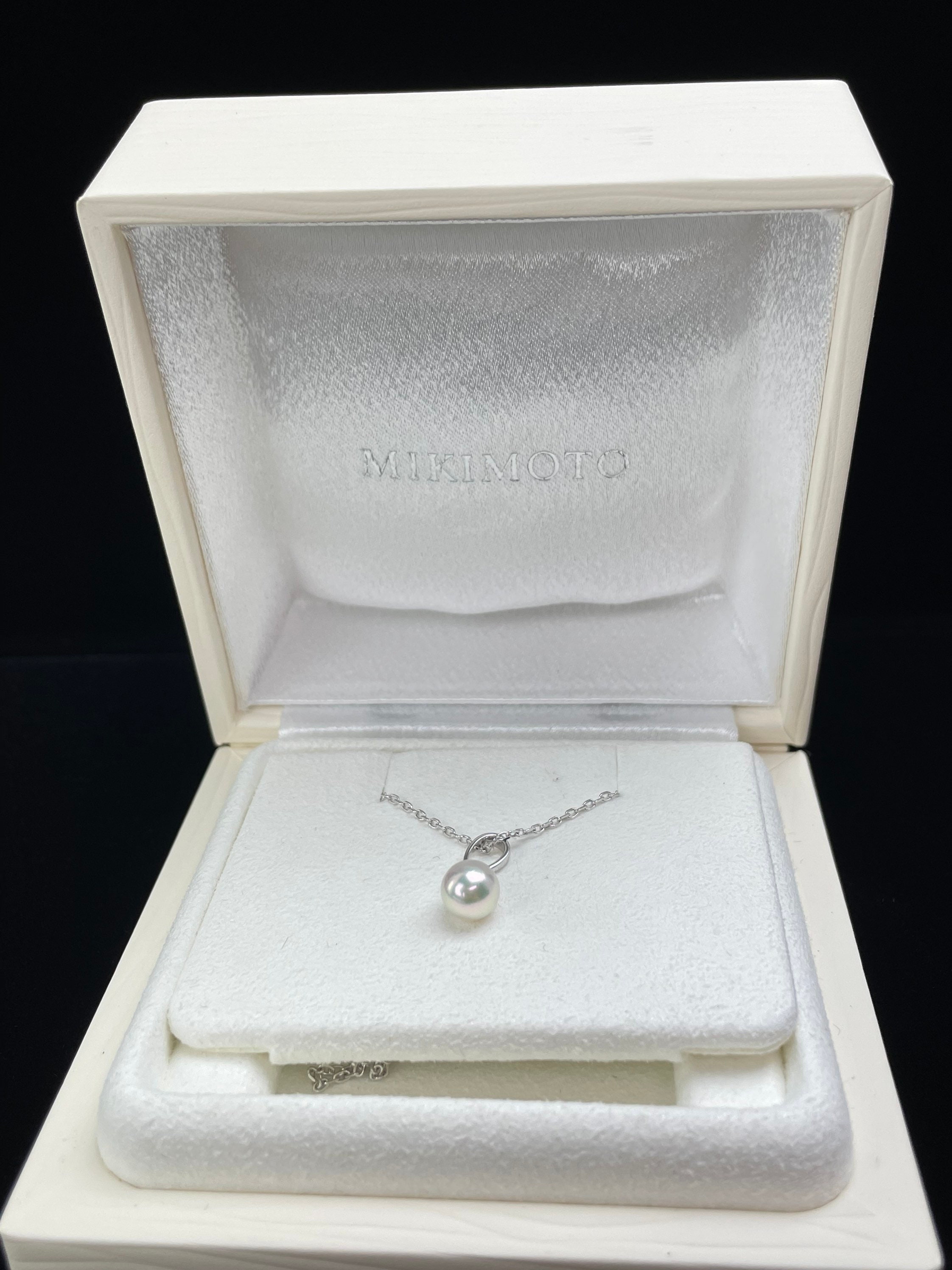 Mikimoto single pearl necklace clearance