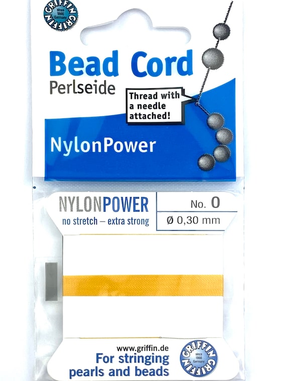 Amber Nylon Power Bead Cord 2 Meters