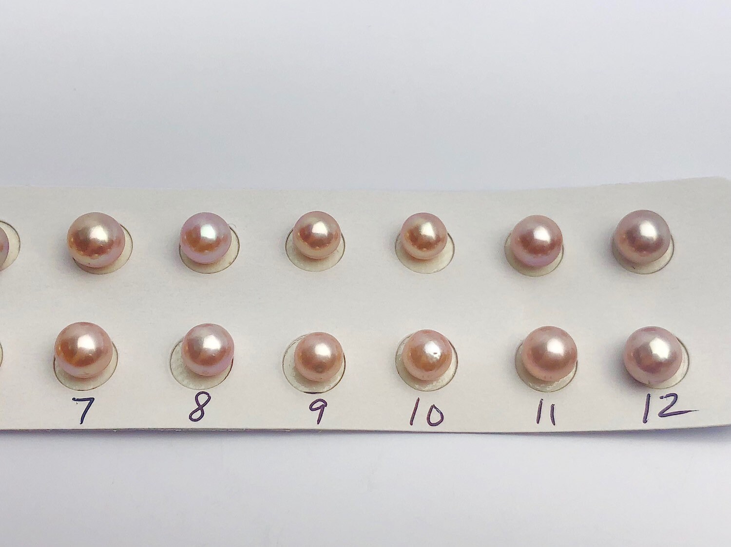 67mm Pairs Edison Matched Pearls, AA, Near Round, Natural Color (598)