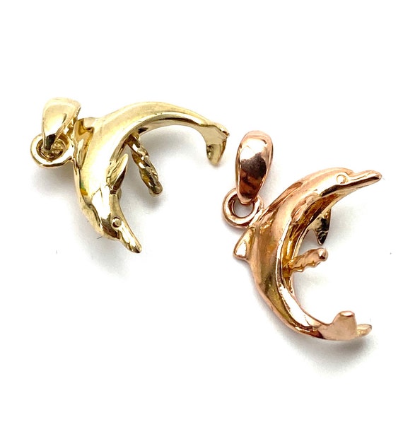 14K solid yellow gold and rose gold bail, SKU# TP-049