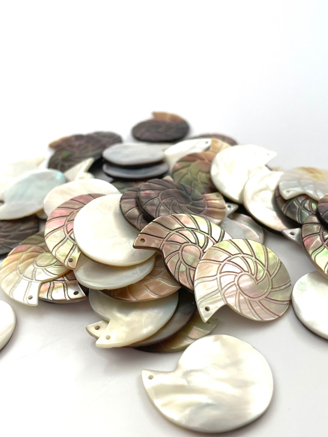 Pearl Shell Motif Shell Shaped Mother of Pearl, MOP, SKU#M2635 - Etsy