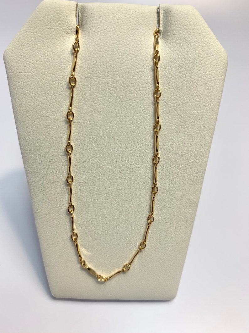 Dapped Bar Chain 14k Gold Filled. Made in USA. Sm 568 | Etsy