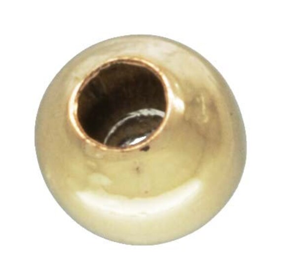 2.0mm Bead 0.80mm Hole, 14k gold filled. Made in USA. #4004720S