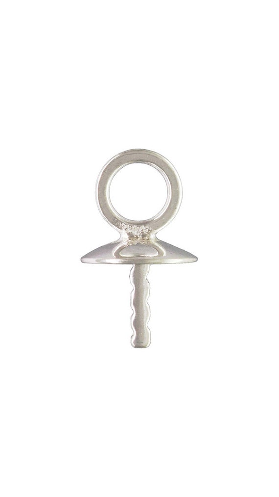 4mm Cup & Notched Peg Drop, Sterling Silver. Made in USA. #5005882D