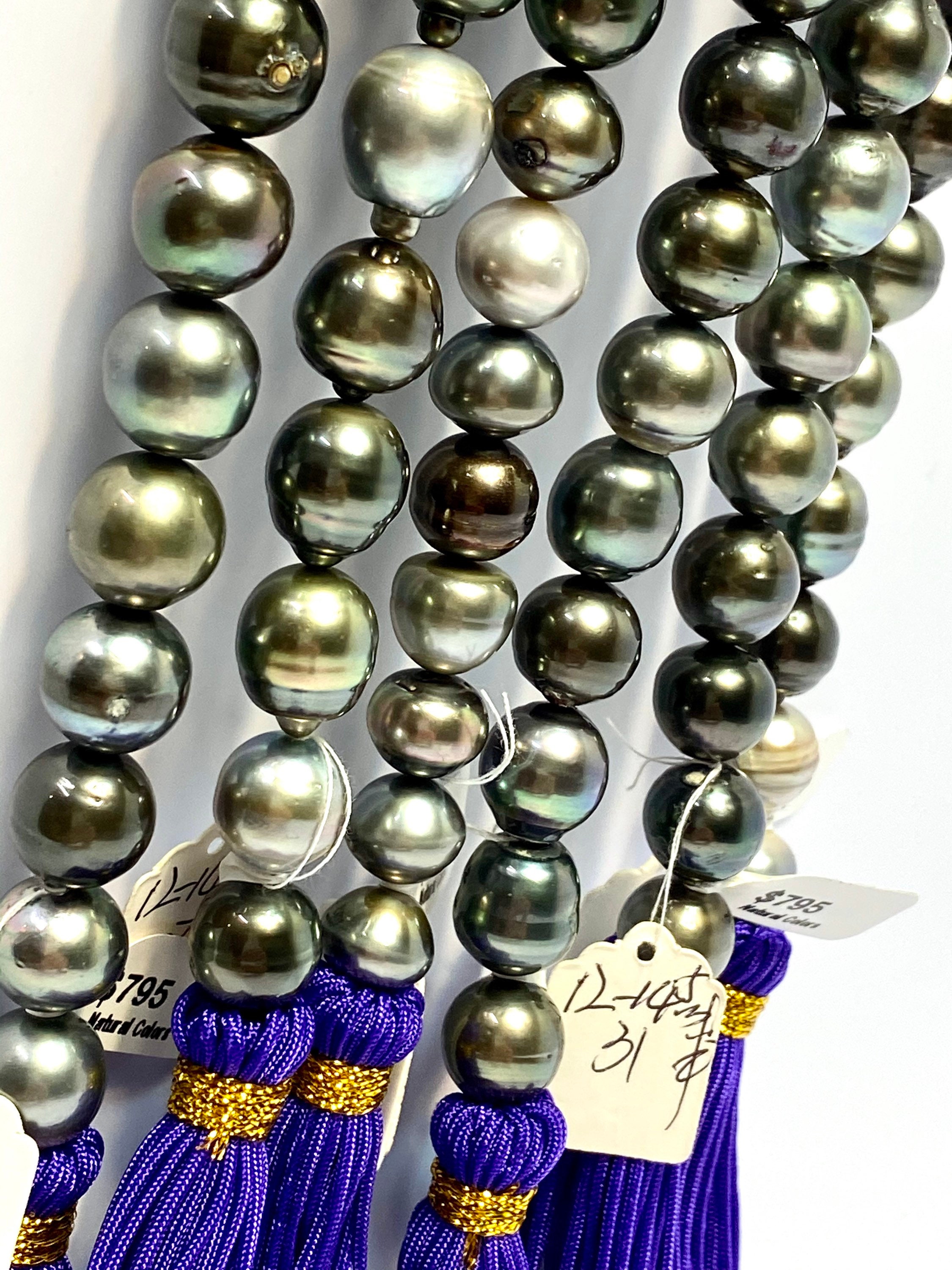 14mm BIG Glimmering Tahitian Pearl Strands, Tahiti Pearls, Large Pearls