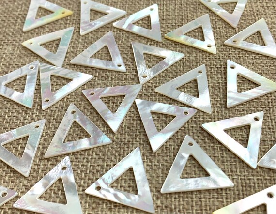 Mother of Pearl Triangle Charms Sku#M448