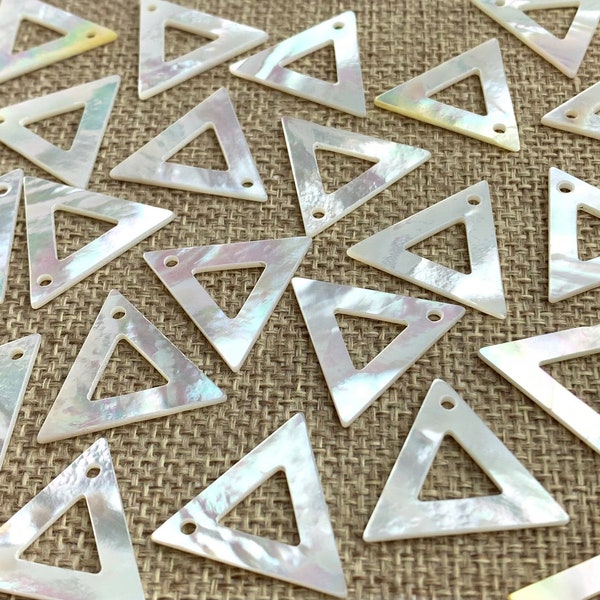 Mother of Pearl Triangle Charms Sku#M448