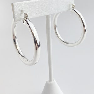 Sterling Silver Hoop Earrings - Etsy