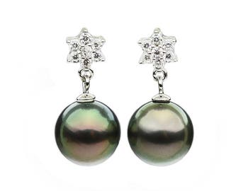 Sterling Silver Earring Pearl Setting SE21 Setting only. No pearl included.