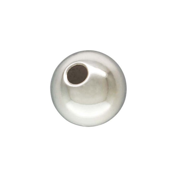 4.0mm Bead Light 1.0mm Hole, Sterling Silver. Made in USA. #5001204