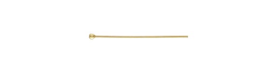 Ball Headpin 24ga .020x1.0"(0.50x25.4mm)GP, 14k gold filled. Made in USA. #4005376B
