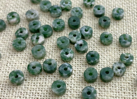 Green Dot Jasper Bead