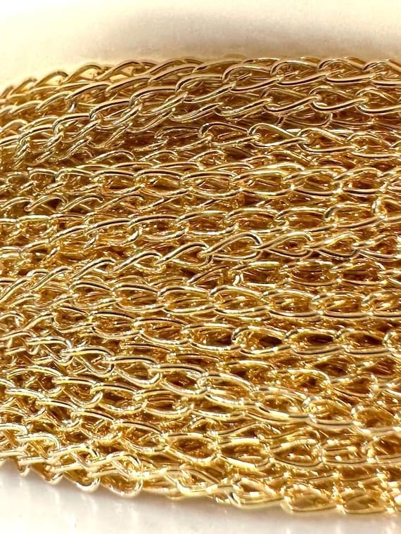 Elongated Curb Chain 1.8mm, Per Foot, 14K Gold Filled