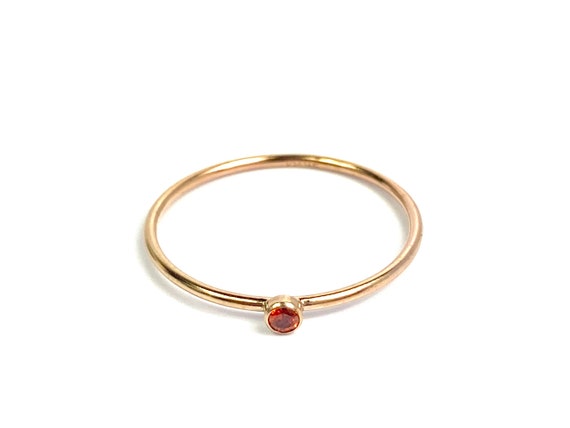 2mm Ruby 3A CZ Stacking Ring , Sku#4011240M5