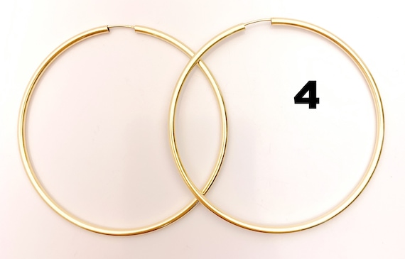 14k Gold Filled Euro Wire Hoop Earrings - 4 Sizes