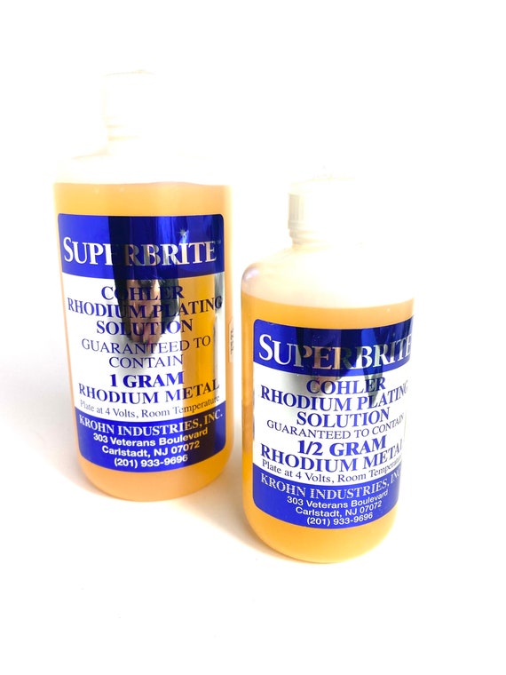 Cohler Superbrite Rhodium Plating Solution, Acid-Based